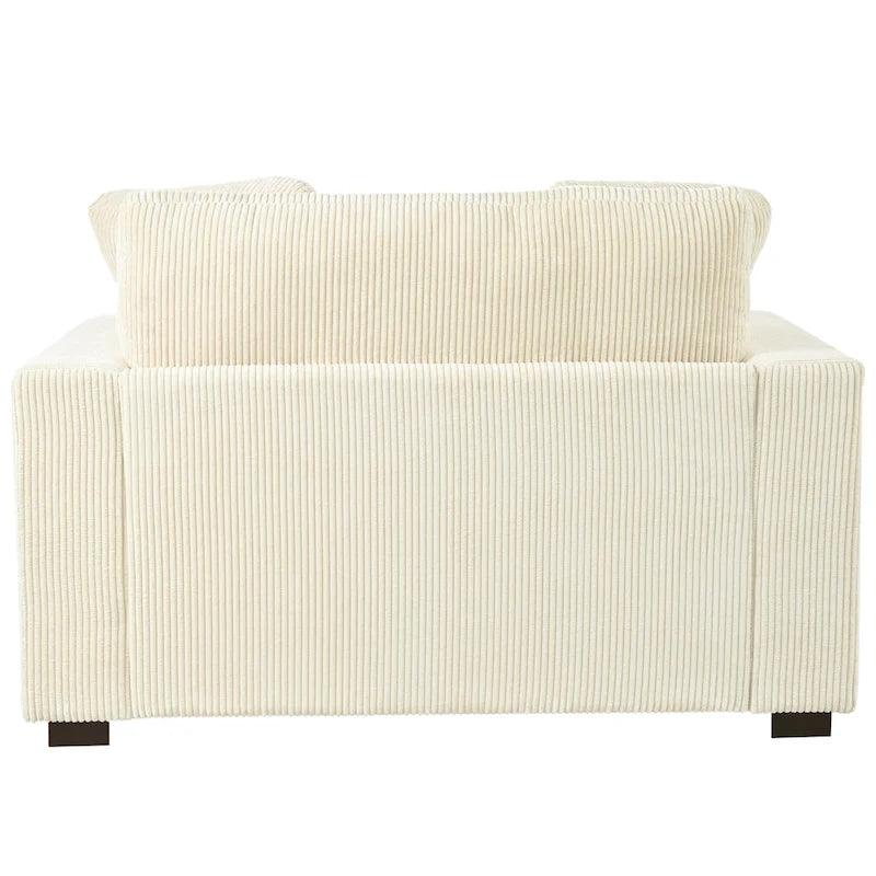 Beige 53.5 Chaise Lounge Chair with Solid Wood Legs and Comfort Pillows