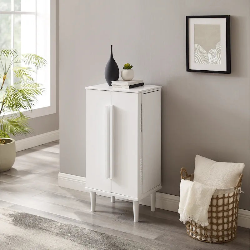 Jewelry Armoire on Tapered Legs - 38 - White