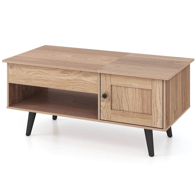 Lift Top Coffee Table with Hidden Compartment & Storage Cabinet