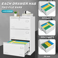 Black Locking Metal File Cabinets with Three Drawer, Lock and Key