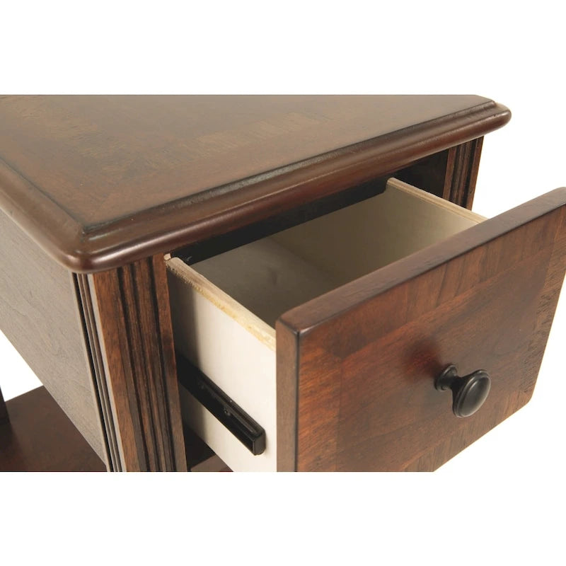 Contemporary Chairside End Table with Drawer - 13W x 22D x 23H