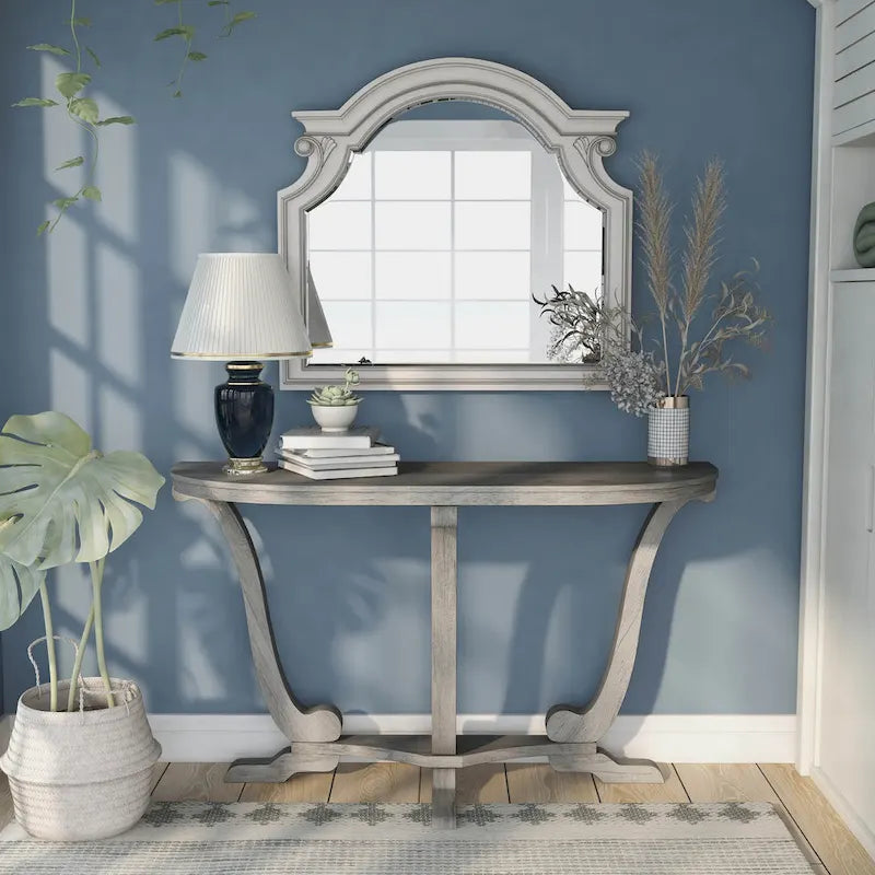 Farmhouse Vintage Grey Oak 48" Entryway Console Table