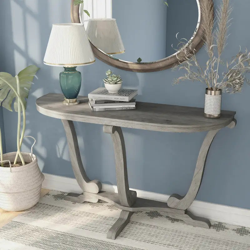Farmhouse Vintage Grey Oak 48" Entryway Console Table