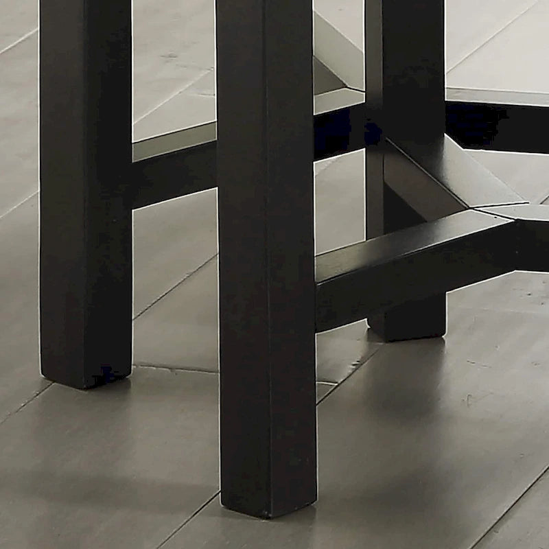 Transitional Brown Grey 20" Faux Marble Top Nesting Side Tables (Set of 2)