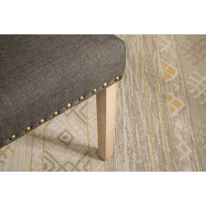 Solid Wood Upholstered Parson Dining Chairs (Set of 2)