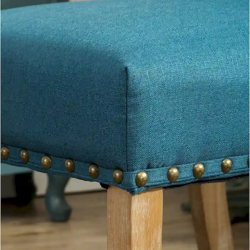 Solid Wood Upholstered Parson Dining Chairs (Set of 2)