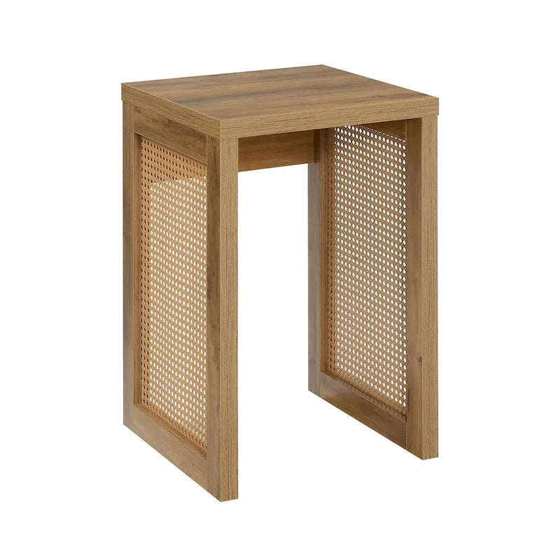 Boho Weave Rattan Side End Table
