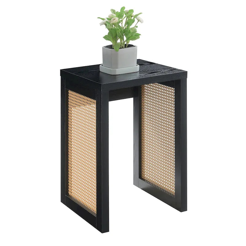 Boho Weave Rattan Side End Table