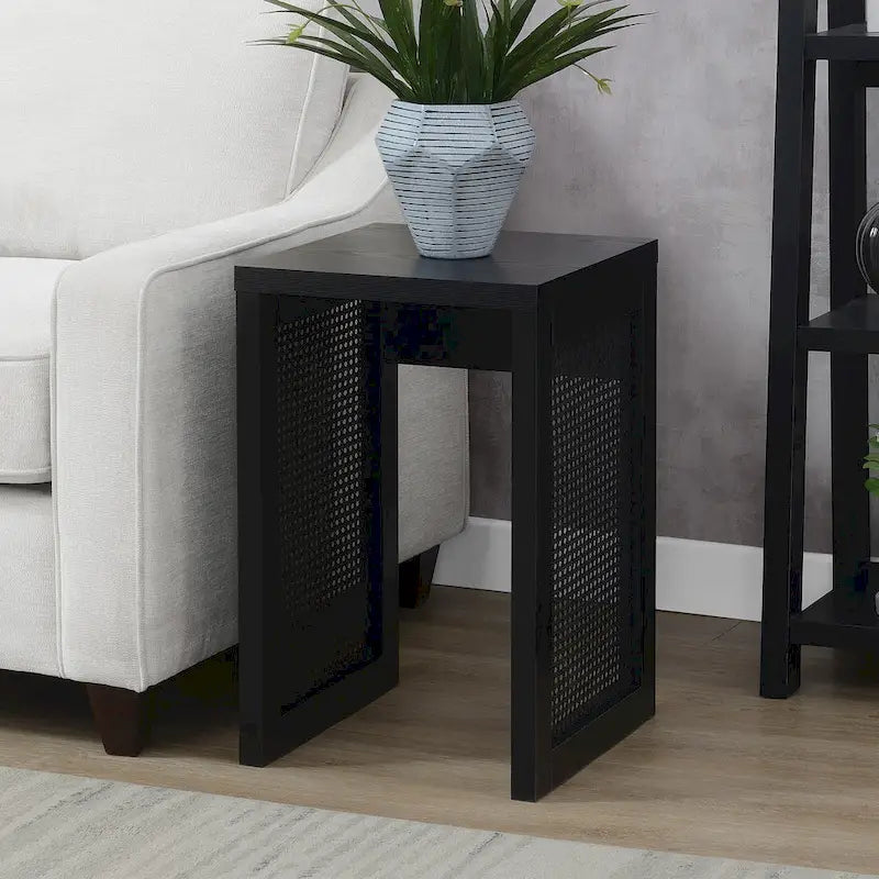 Boho Weave Rattan Side End Table