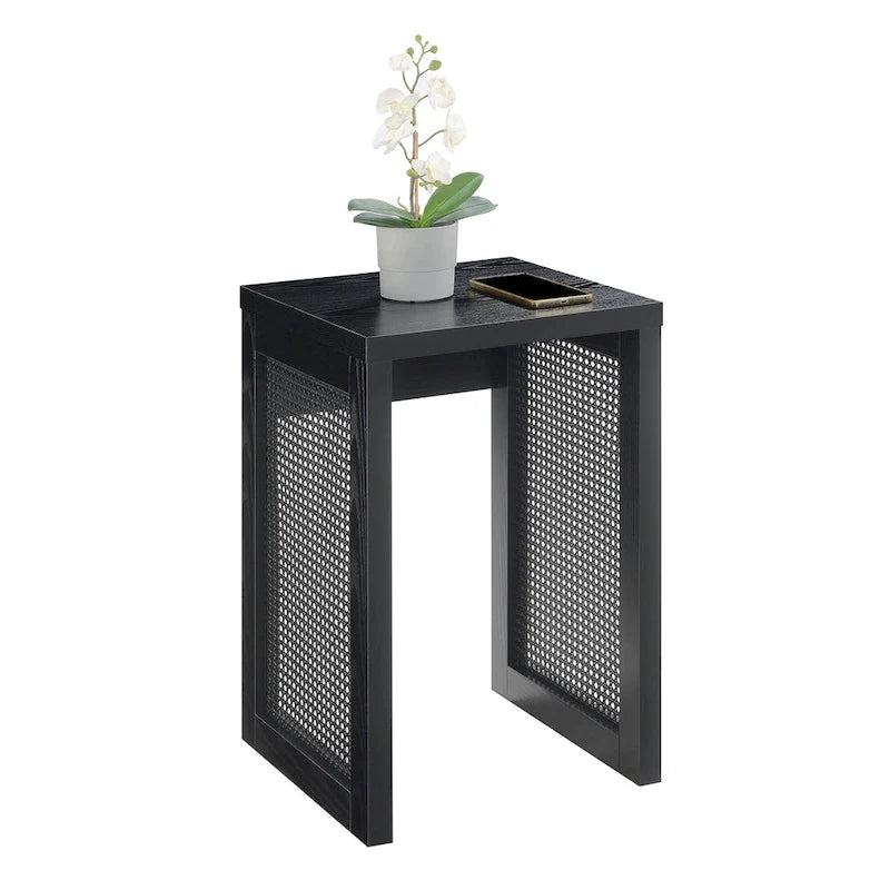 Boho Weave Rattan Side End Table