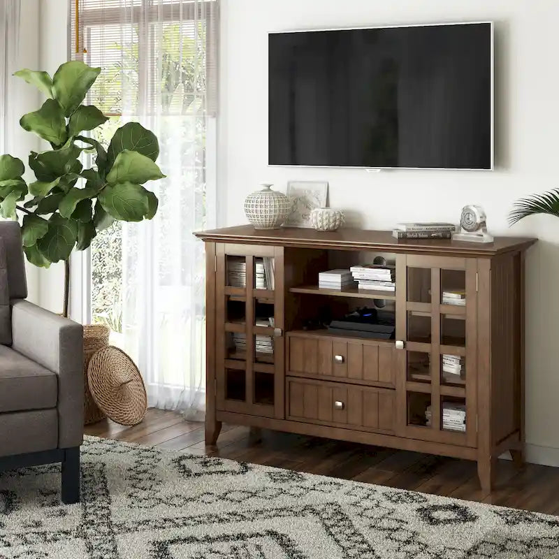 Solid Wood 53" TV Media Stand for TVs up to 60 Inches