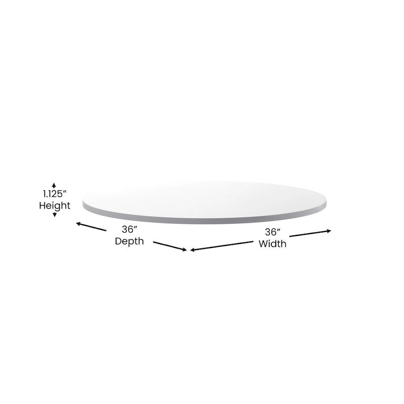 36 Round Table Top with Reversible Laminate Top
