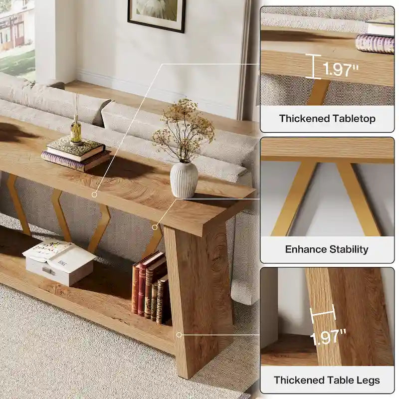 70.9-Inch Console Sofa Table with Storage for Entryway Living Room