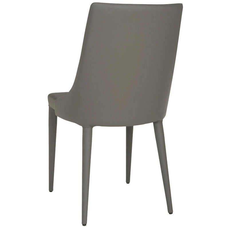 Mid-Century Modern White PU Leather Dining Chair (Set of 2)