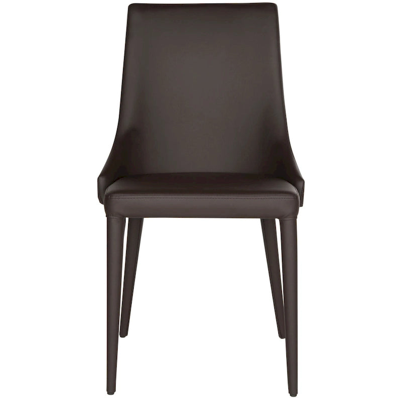 Mid-Century Modern White PU Leather Dining Chair (Set of 2)