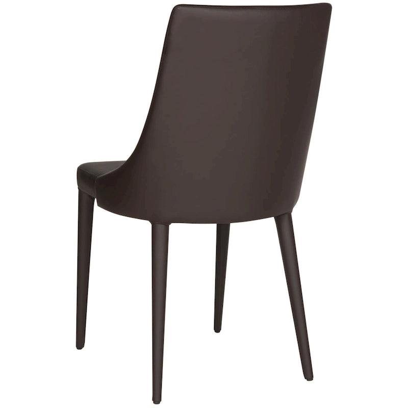 Mid-Century Modern White PU Leather Dining Chair (Set of 2)