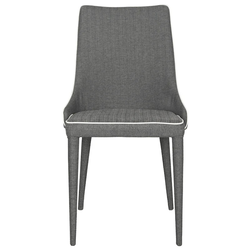 Mid-Century Modern White PU Leather Dining Chair (Set of 2)