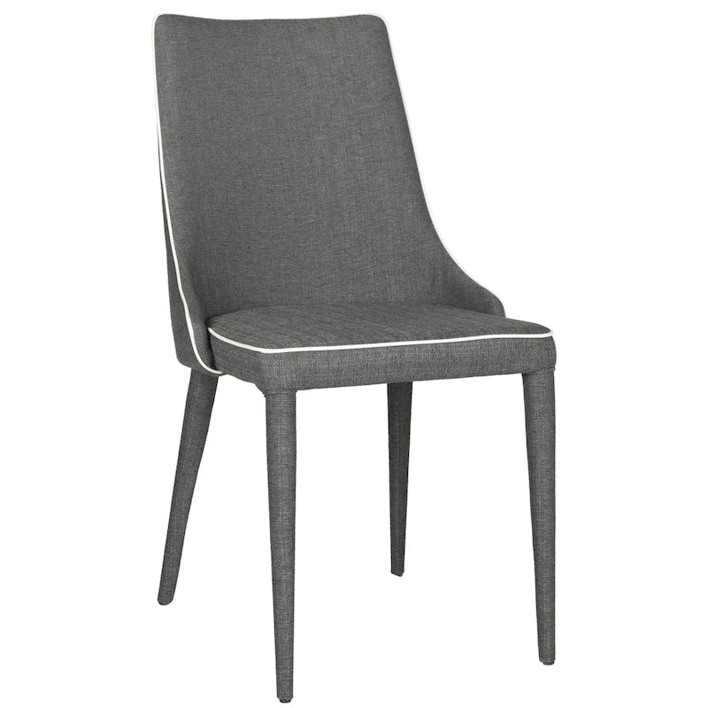 Mid-Century Modern White PU Leather Dining Chair (Set of 2)