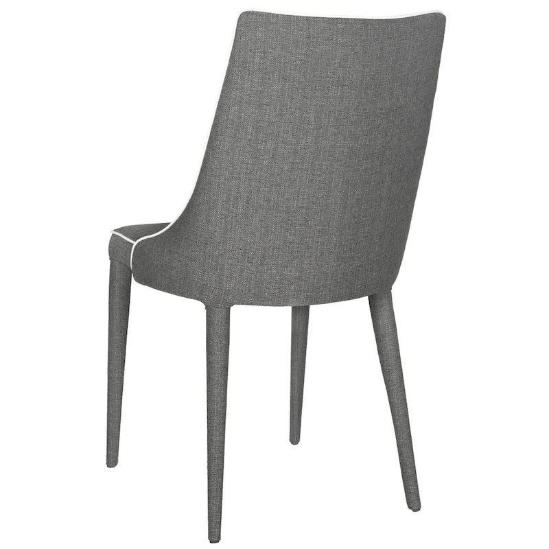 Mid-Century Modern White PU Leather Dining Chair (Set of 2)