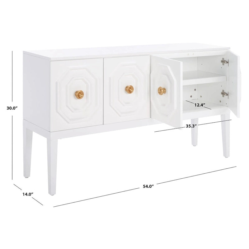 3-Door 2-Shelf Sideboard - 54W x 14D x 30H