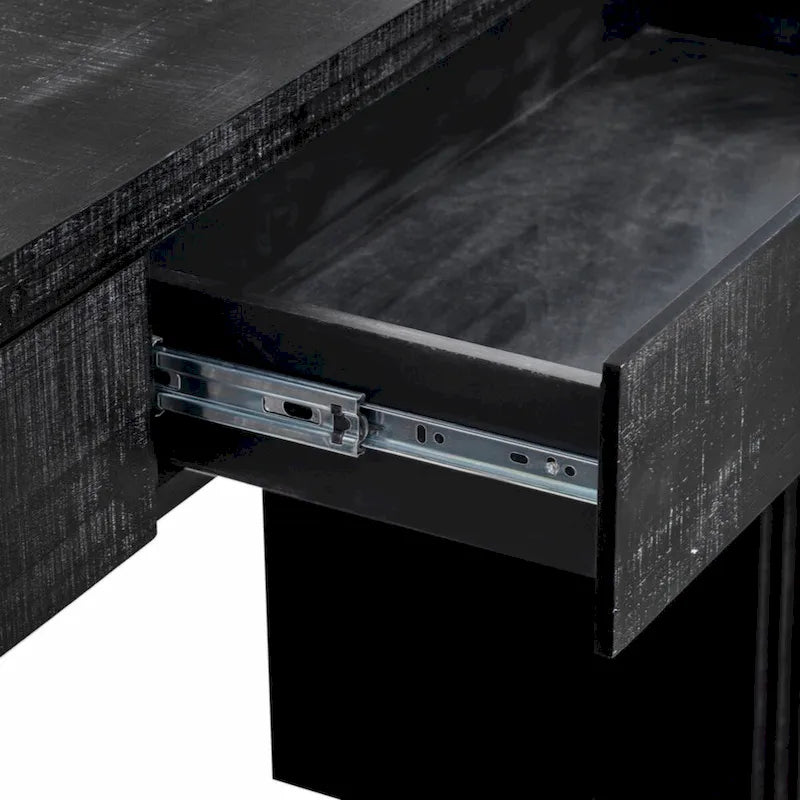 Retro Silhouette Console Table with Open Style and Two Top Drawers
