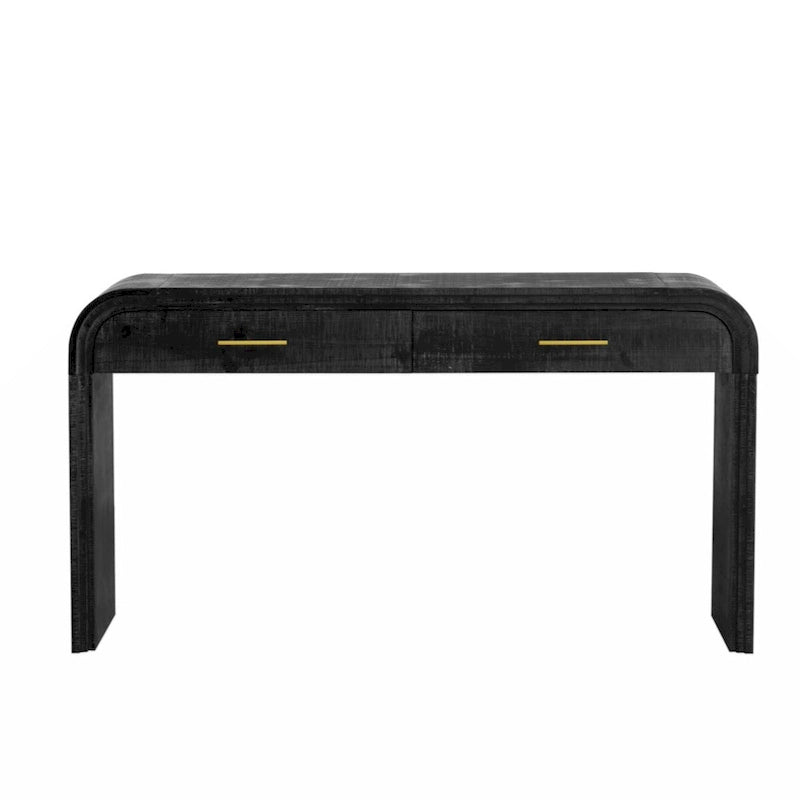 Retro Silhouette Console Table with Open Style and Two Top Drawers