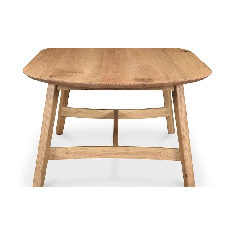 Mid-Century Modern Solid Oak Coffee Table - 54W x 17H x 28D