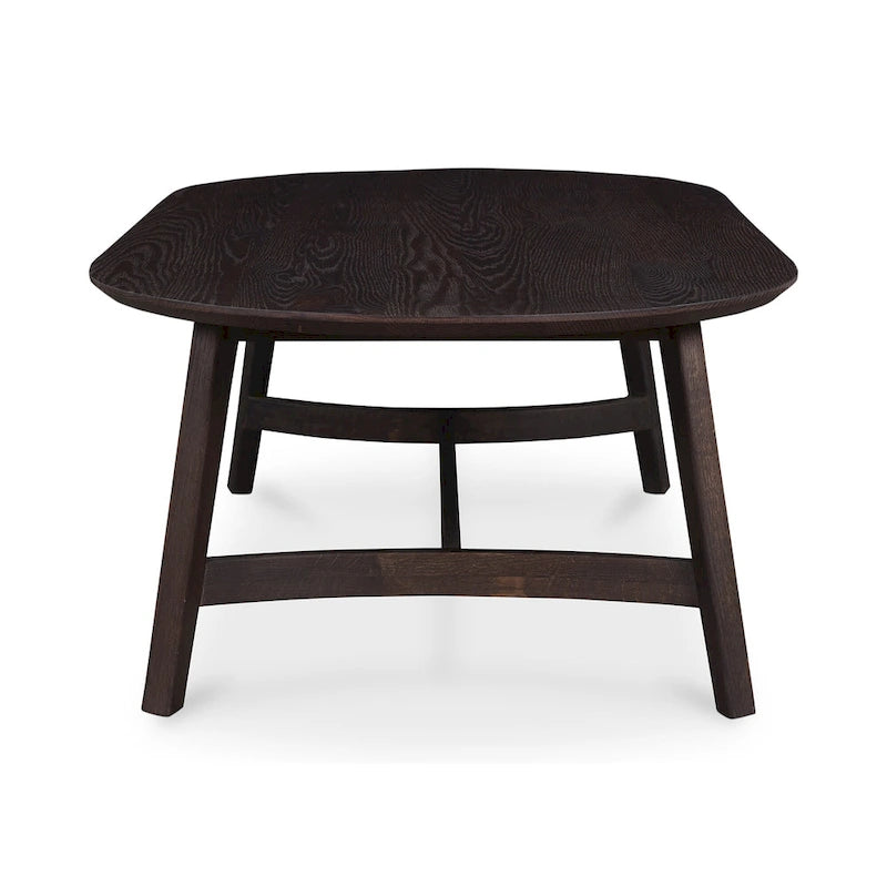 Mid-Century Modern Solid Oak Coffee Table - 54W x 17H x 28D