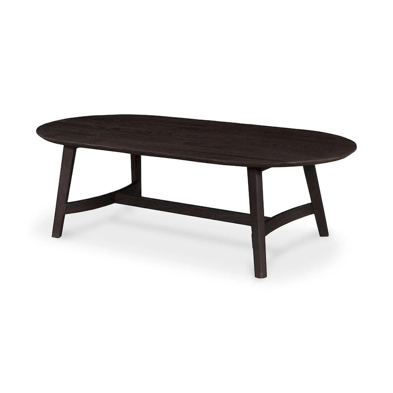 Mid-Century Modern Solid Oak Coffee Table - 54W x 17H x 28D
