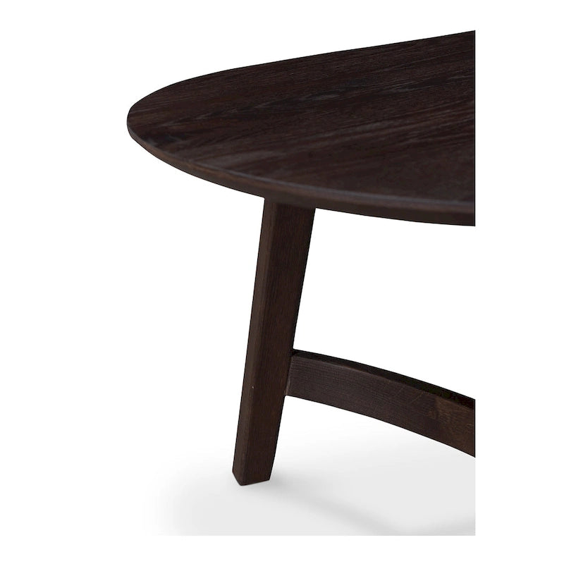 Mid-Century Modern Solid Oak Coffee Table - 54W x 17H x 28D