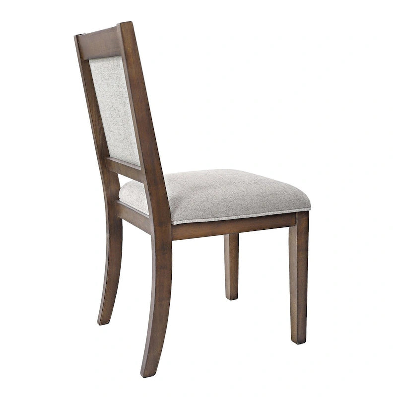 Open Back Upholstered Wood Frame Dining Chair (Set of 2)
