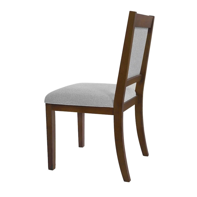 Open Back Upholstered Wood Frame Dining Chair (Set of 2)