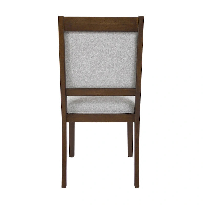 Open Back Upholstered Wood Frame Dining Chair (Set of 2)
