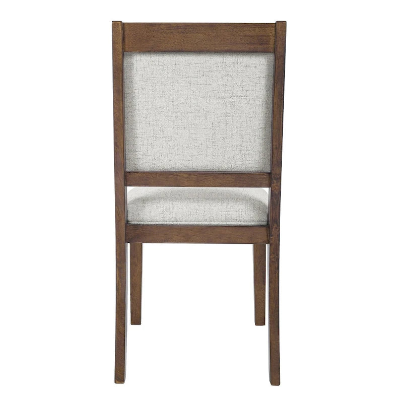 Open Back Upholstered Wood Frame Dining Chair (Set of 2)