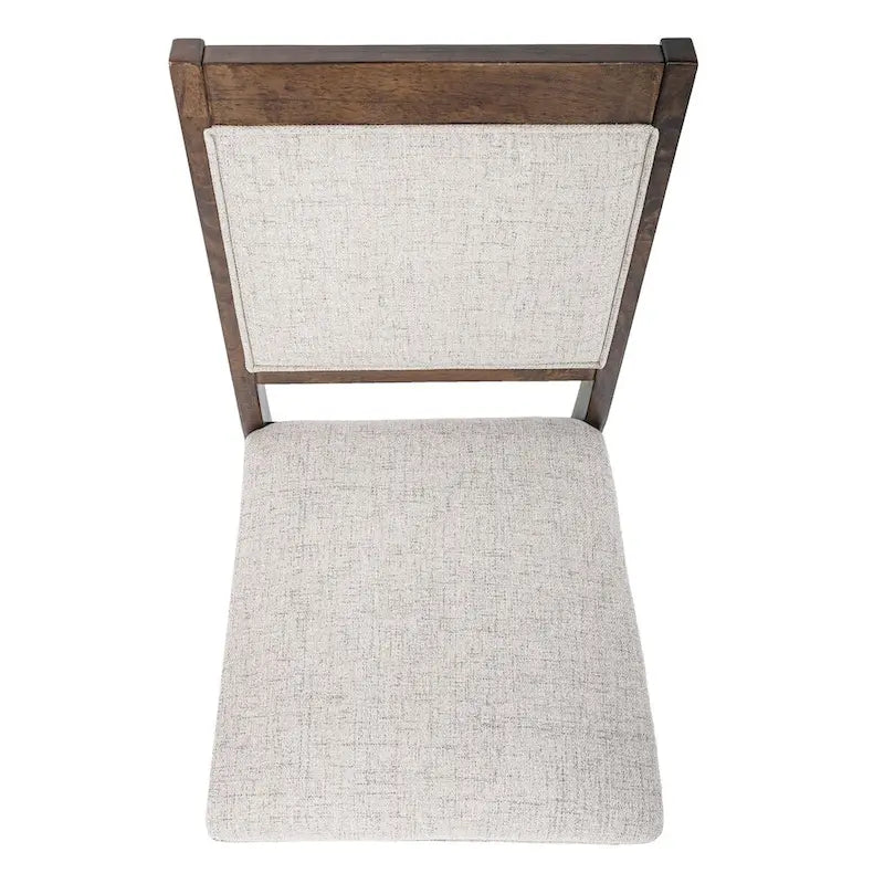 Open Back Upholstered Wood Frame Dining Chair (Set of 2)