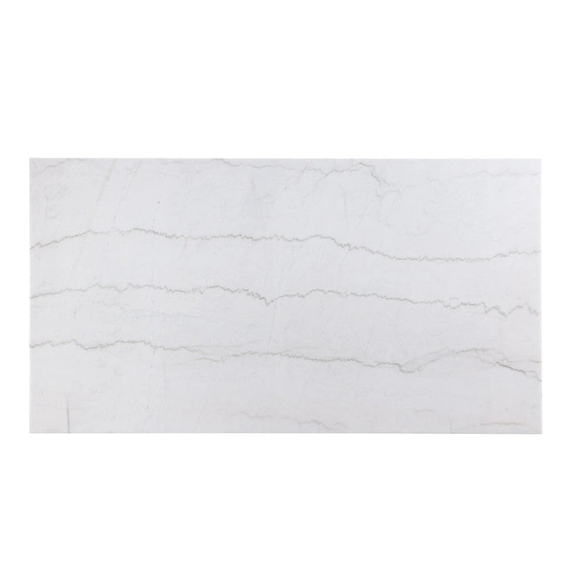 Marble Dining Table with Sand-Blasted Birch Wood Base