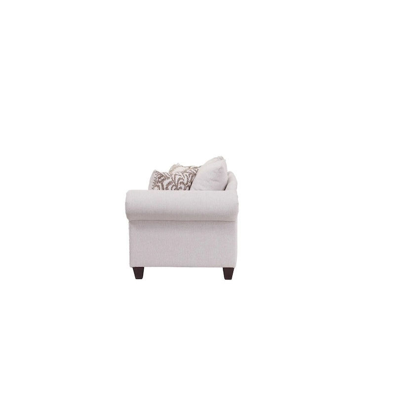 Traditional Flare Arm Loveseat with Nail Head Trim