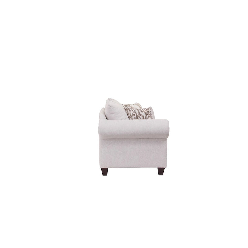 Traditional Flare Arm Loveseat with Nail Head Trim