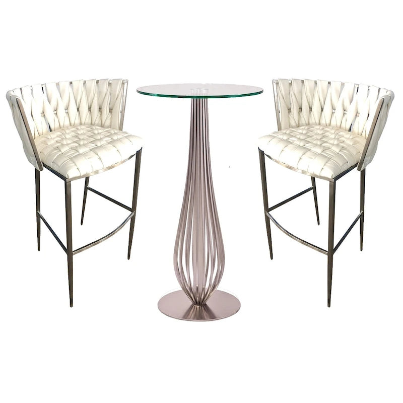 Pub Table with Bar Stools 3-Piece Set