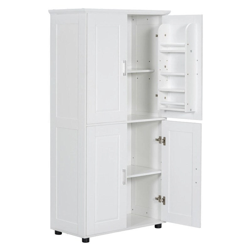 Tall and Wide Bathroom Floor Storage Cabinet