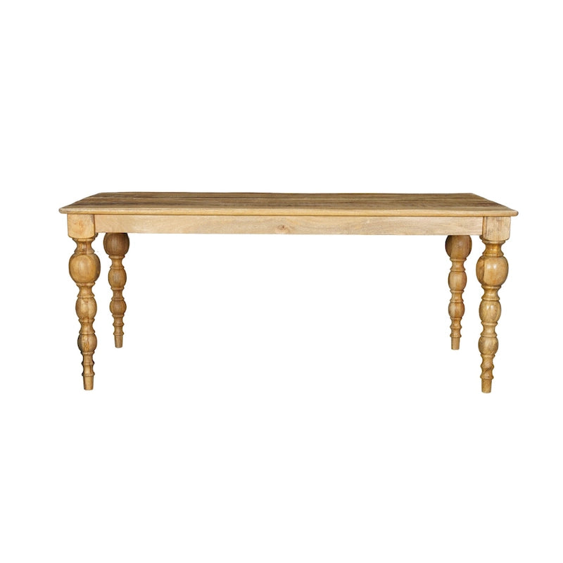 72" Carved Solid Wood Dining Table
