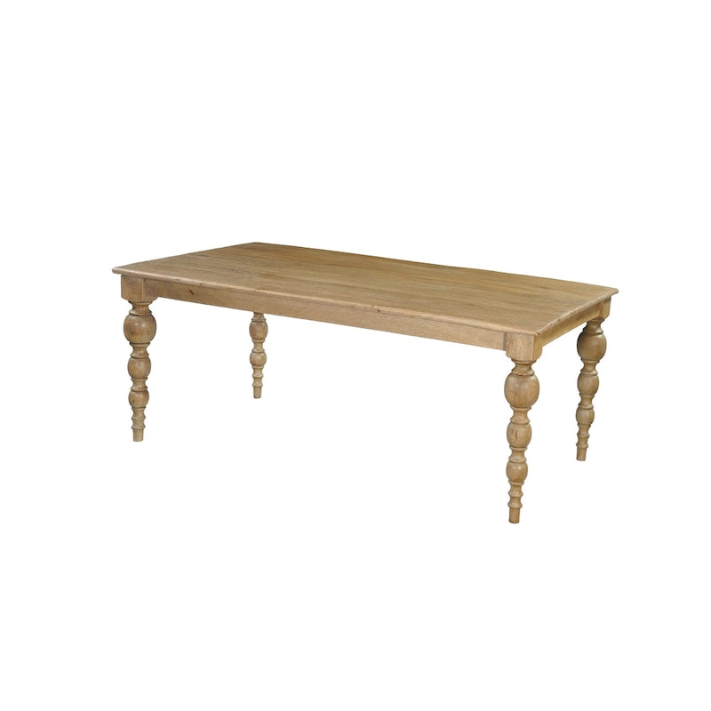 72" Carved Solid Wood Dining Table