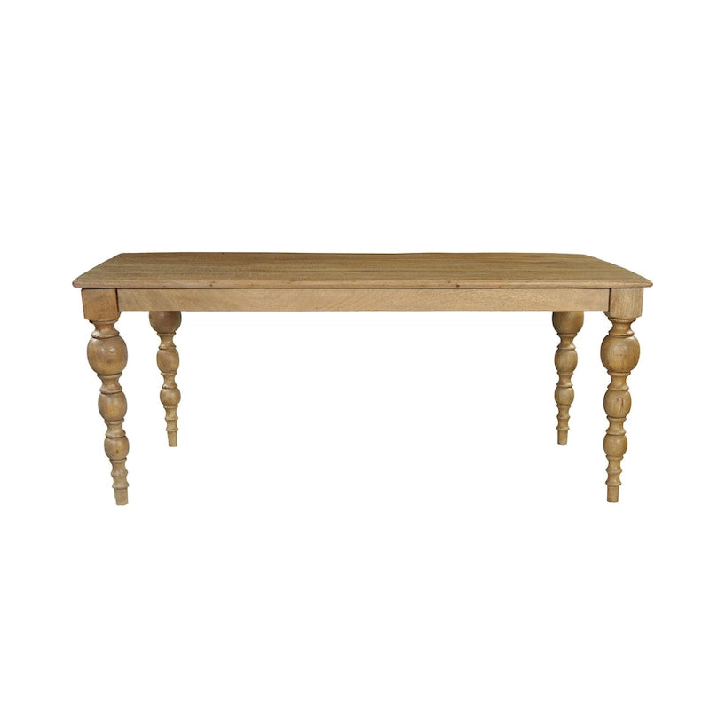 72" Carved Solid Wood Dining Table